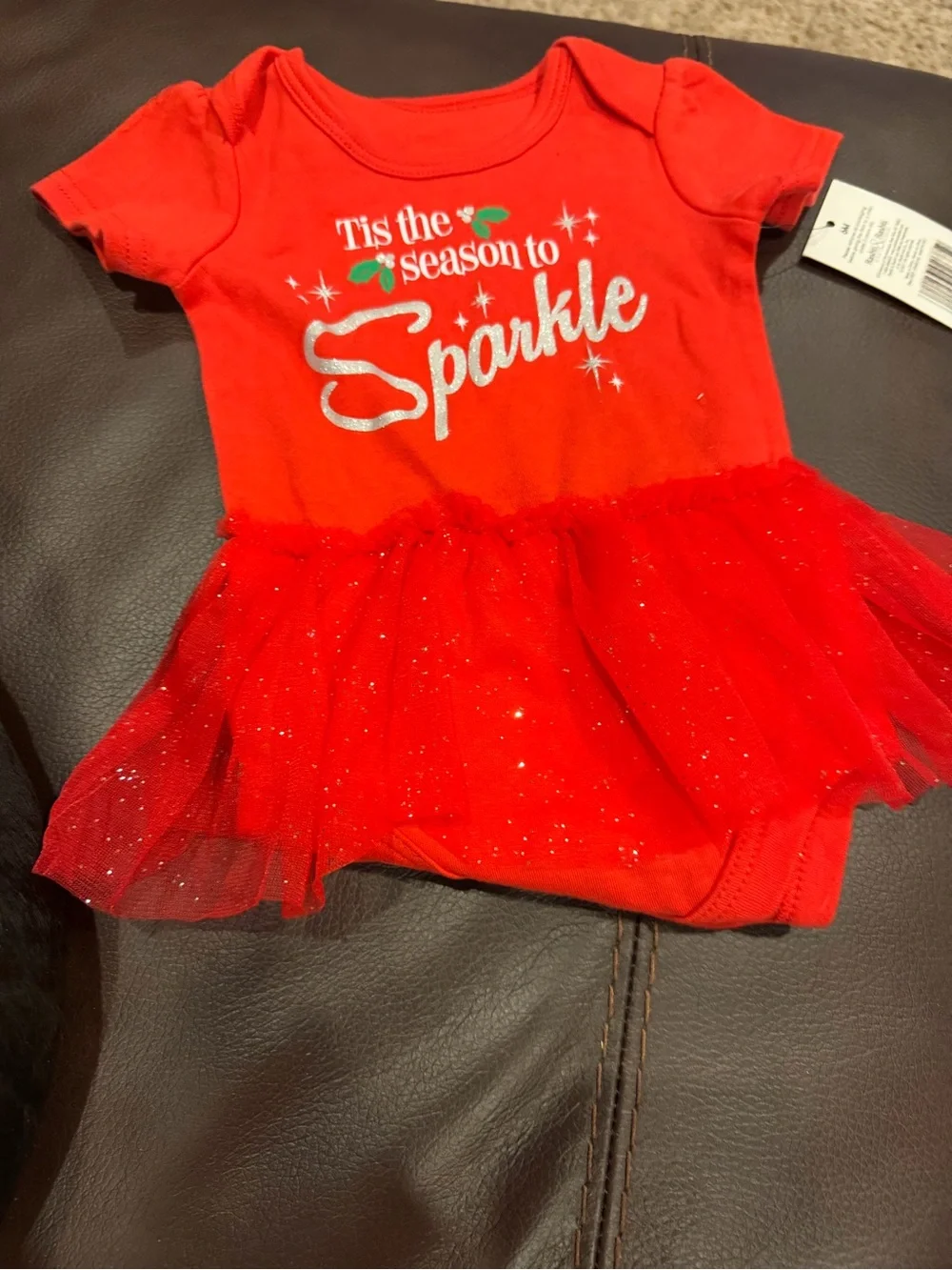 Red Sparkle Tutu Bodysuit - Kids Costume